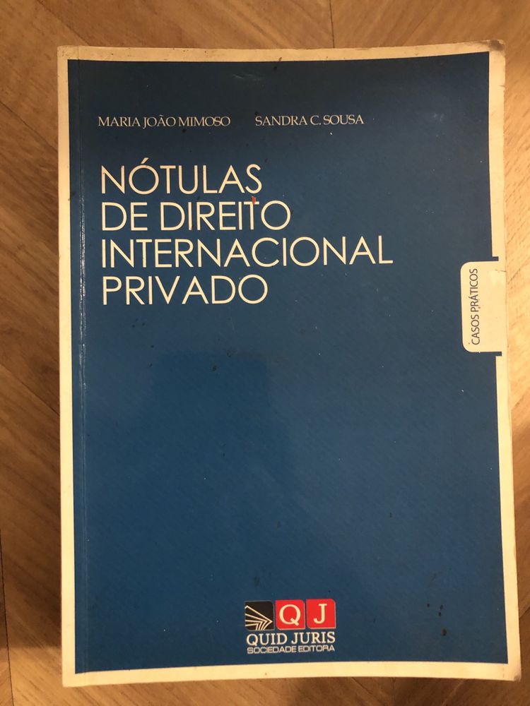 Livro Nótulas de Direito Internacional Privado