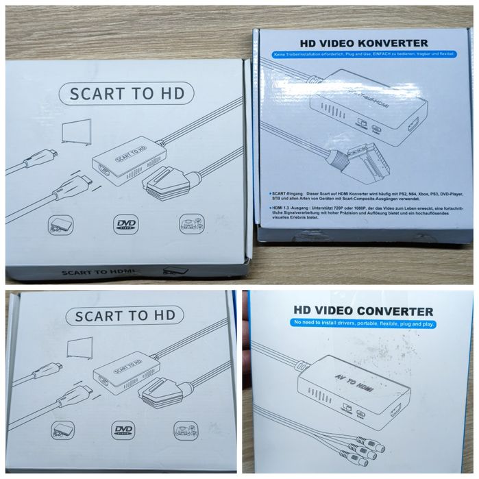SCART to HDMI та AV to HDMI конвертери комплект