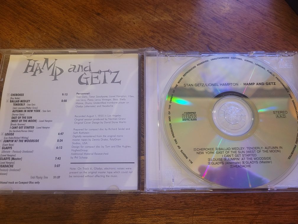 CD Stan Getz, Lionel Hampton Hamp and Getz 2002 Ltd