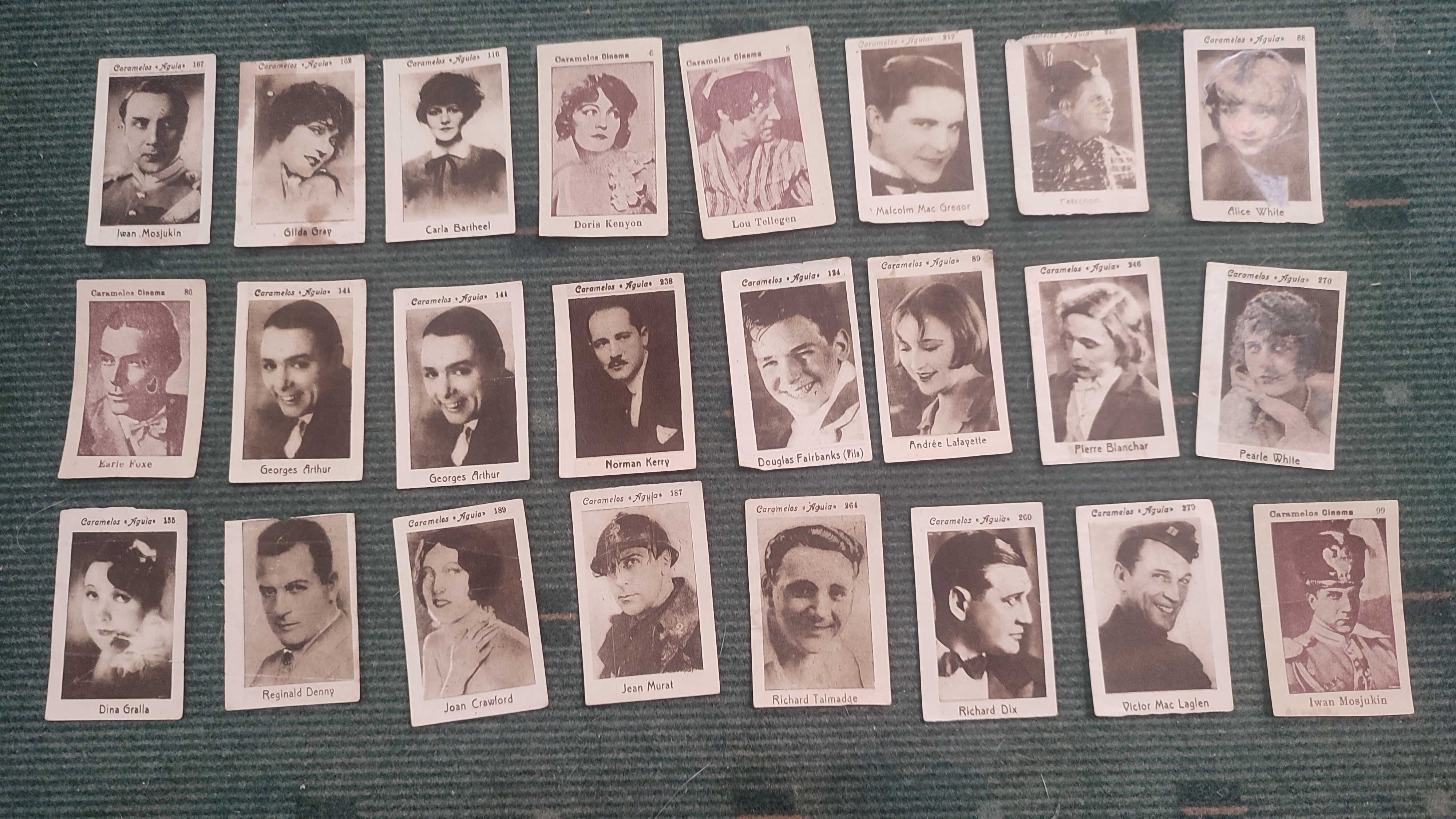 Lote 124 Cromos Antigos de Cinema - Caramelos Águia