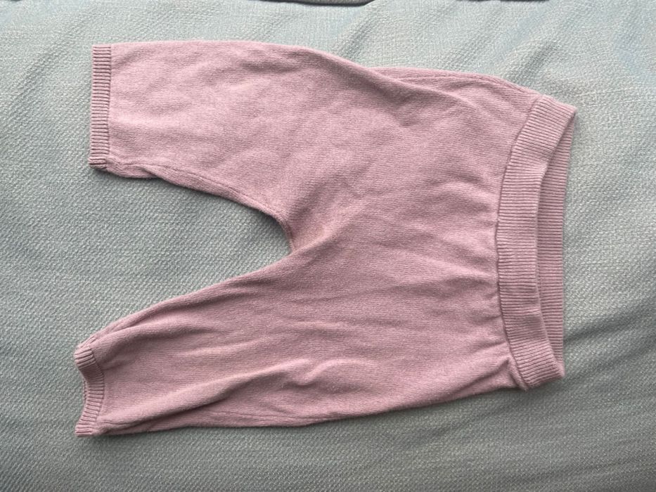 Sweterek i spodenki, komplet H&M, fiolet, bawełna organiczna, r. 68