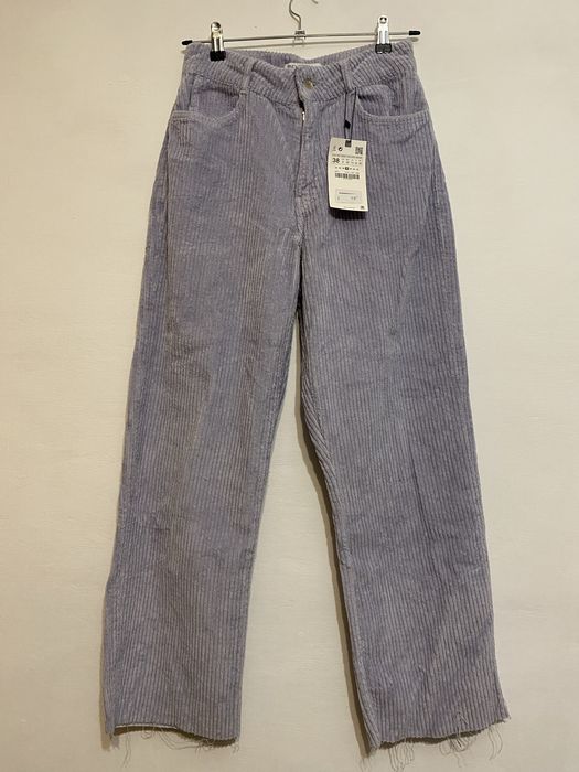 Фіолетові вельветові штани Zara