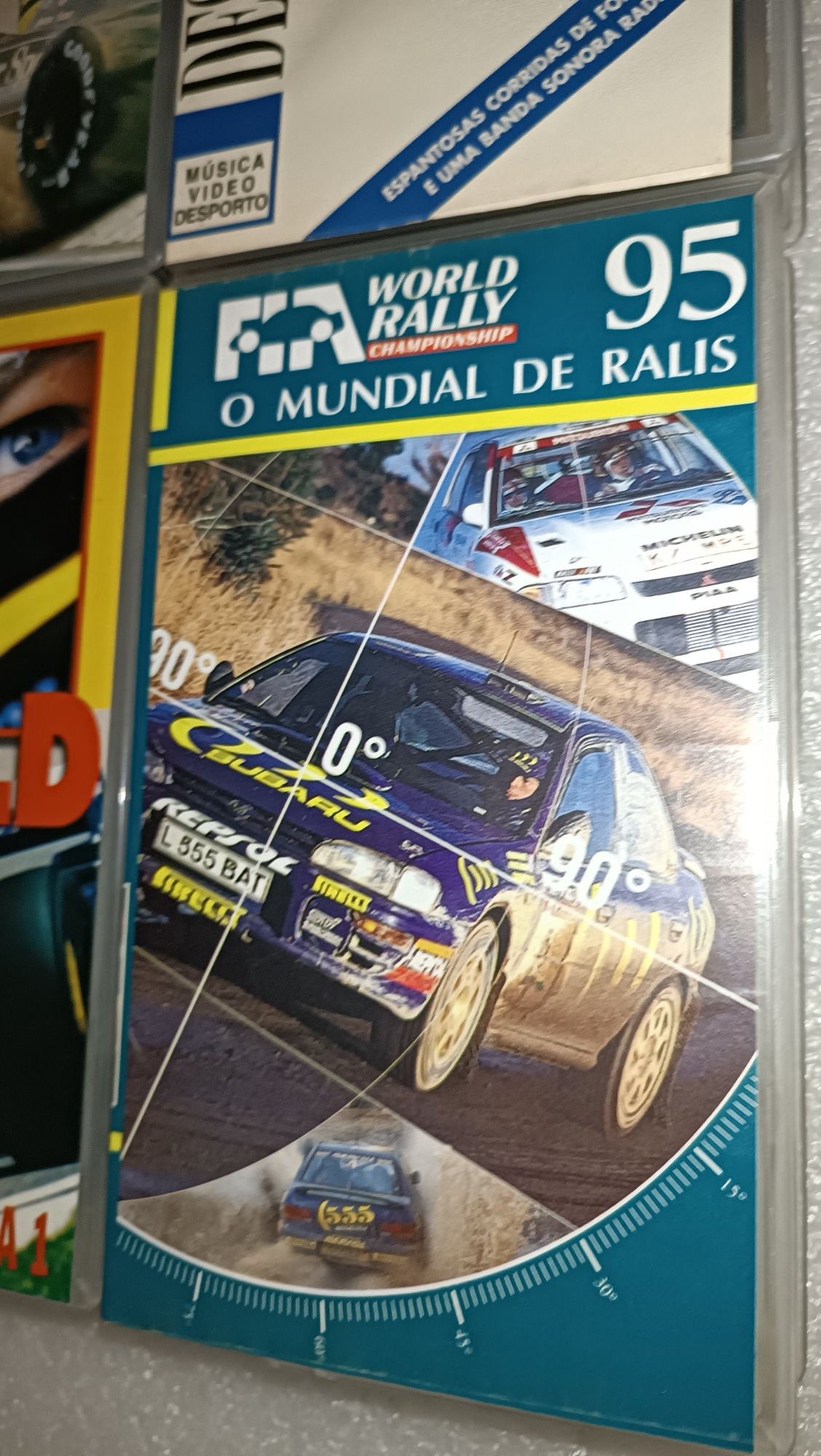 6 antigas cassetes oficiais VHS Formula 1 e Rally