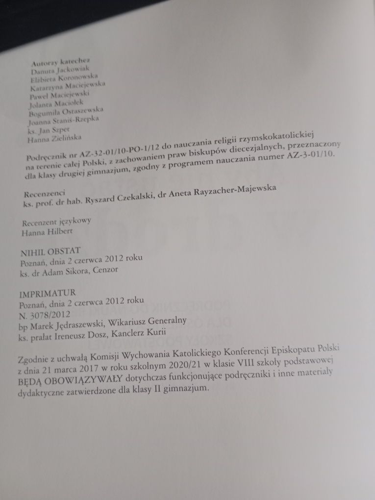 Religia "ABY NIE USTAĆ W DRODZE"- klasa 8