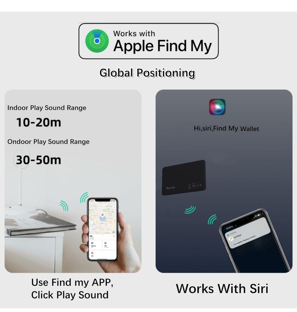 cienki tracker Bluetooth do aplikacji FindMy (tylko iOS