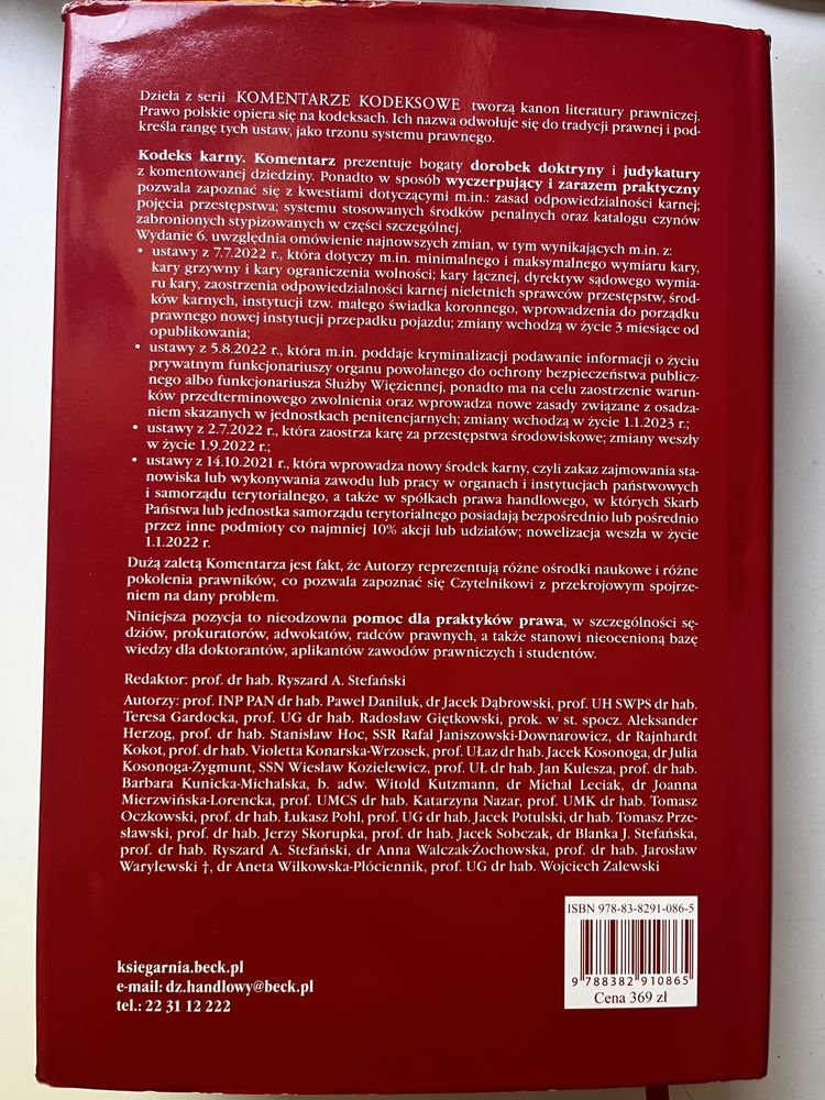 Kodeks karny Komentarz, CH Beck, wydanie 6, 2023
