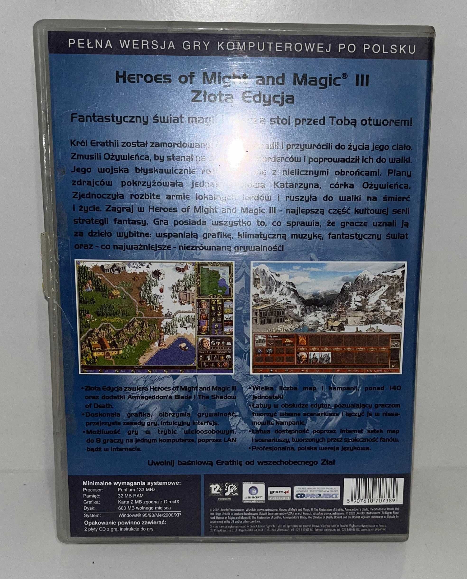 Heroes Of Might And Magic III Złota Edycja BOX PL