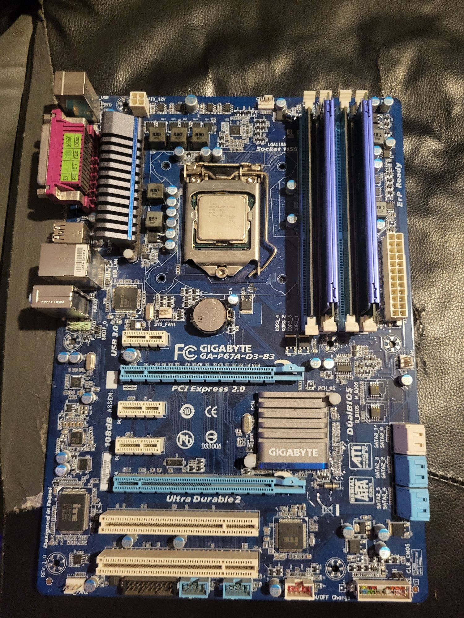 Płyta główna Gigabyte GA-P67A-D3-B3 +8gb ram+ i5 core -2500k