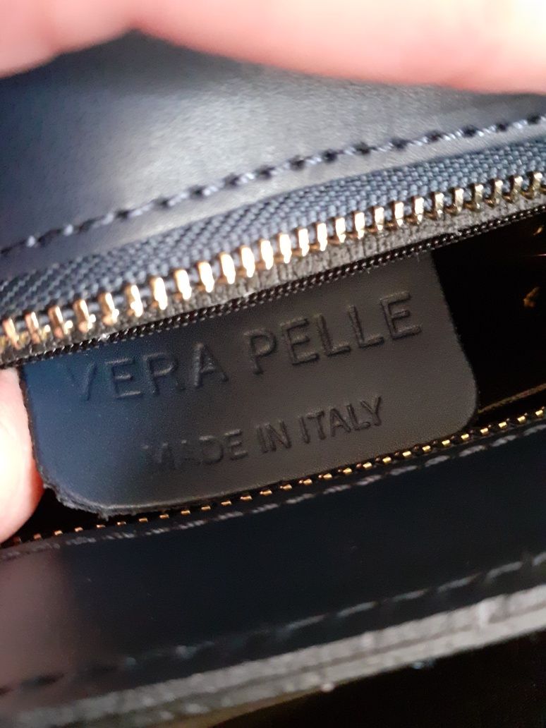 Torebka skórzana Vera Pelle. NOWA.