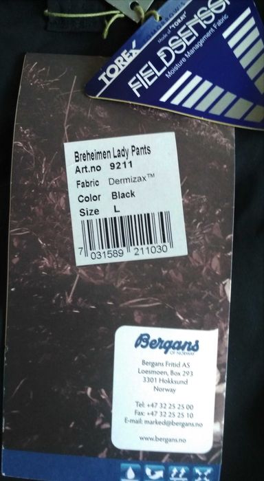 Bergans of norway Dermizax EV spodnie narciarskie L XL