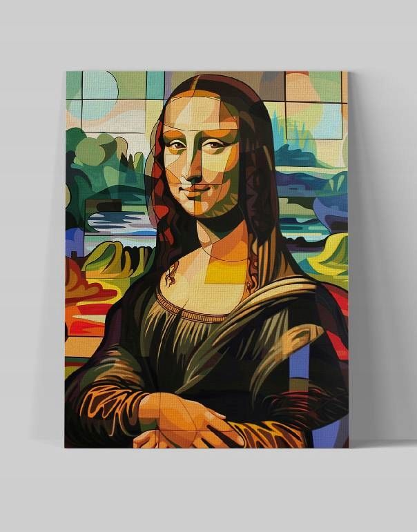 Obraz na płótnie Mona Lisa w Stylu Picassa do domu pokoju salonu 45x60