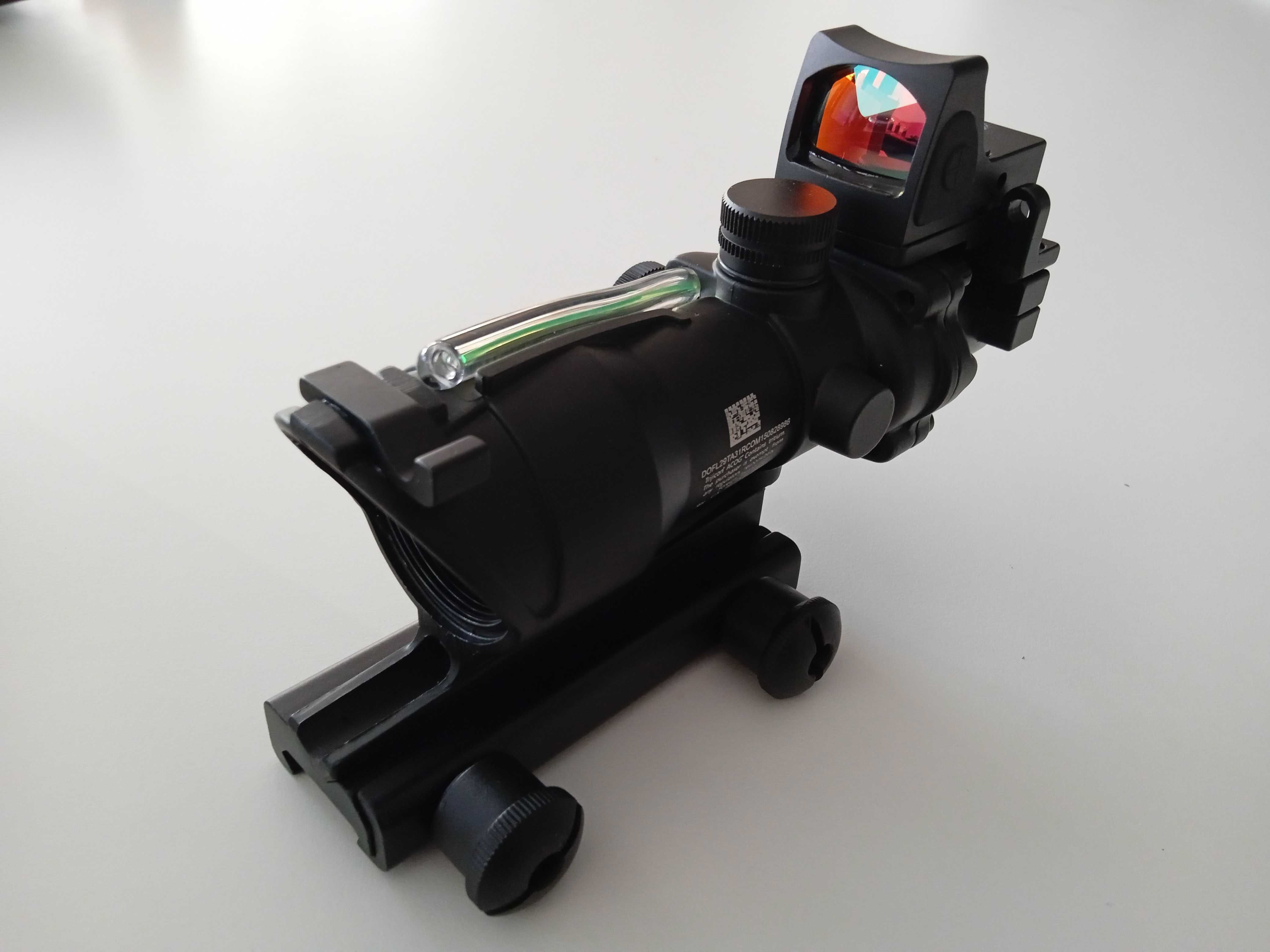 Luneta 4x ACOG światłowód + kolimator RMR 2w1 oznaczenia Trijicon ASG