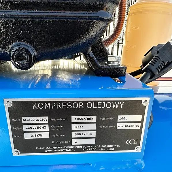 РОЗПРОДАЖ‼️Компресор масляний AL-FA 2.3 кВТ 100Л 420л/хв Компрессор