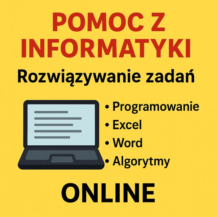 Pomoc oraz Rozwiązywanie zadań z informatyki – szybko i profesjonalnie
