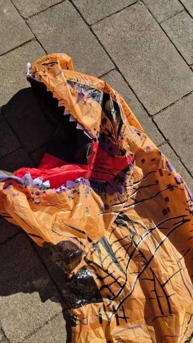 Dmuchany strój dinozaur T-REX kostium dla dorosłych