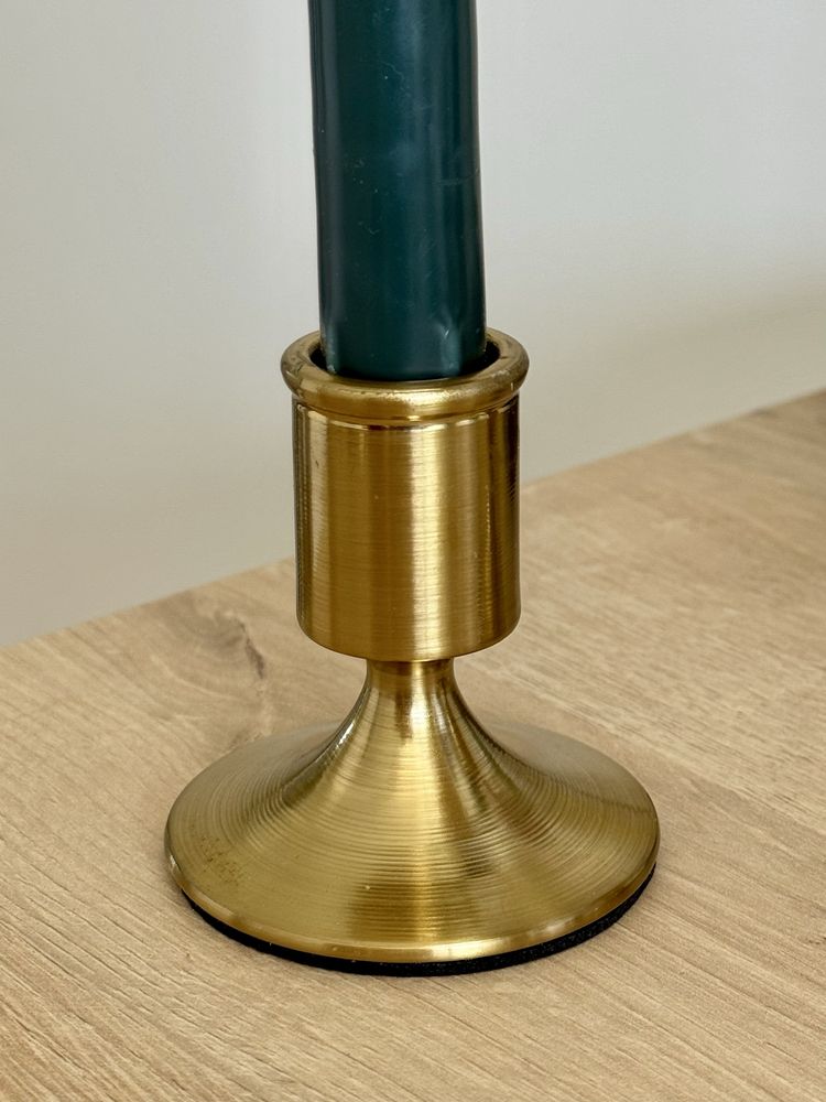 Castiçal dourado (conjunto 2 unidades)