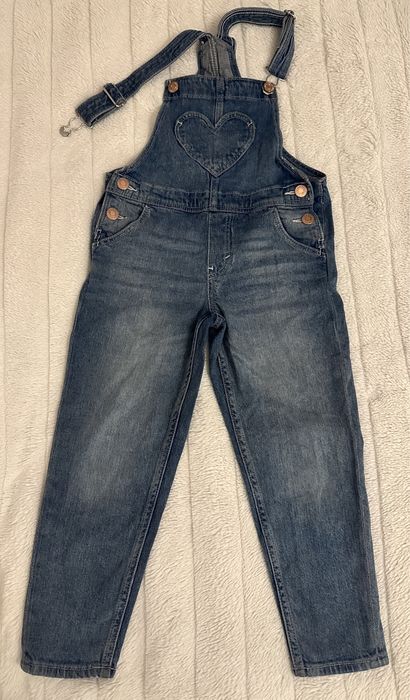 Jeansowe ogrodniczki dla dziexzynkiH&M rozm. 110