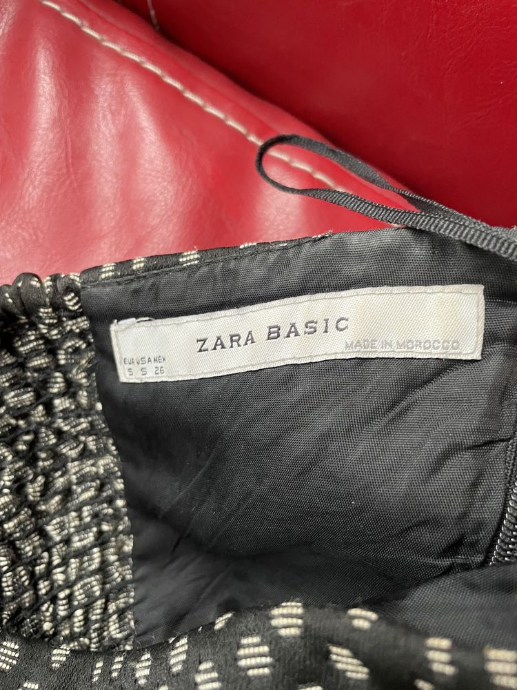 Zara sukienka bombka bez ramiączek z odkrytymi plecami rozmiar s