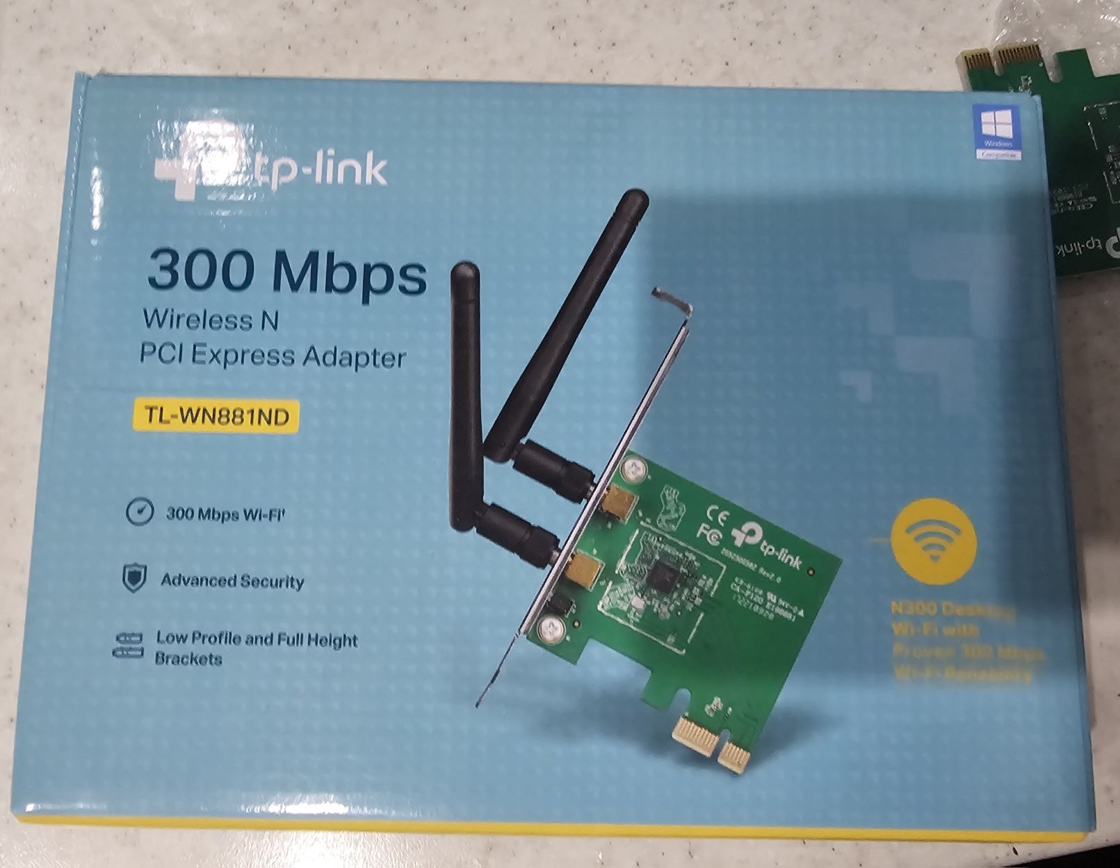 tp-link Wireless N PCI Express Adapter TL-WN881ND 
300 Mbps

Wireless