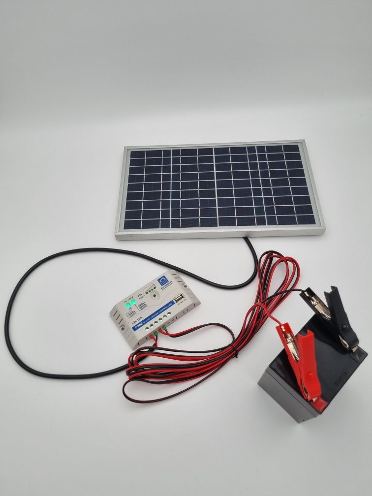 Сонячна панель eco-worthi 10W з контроллером 12V 10A