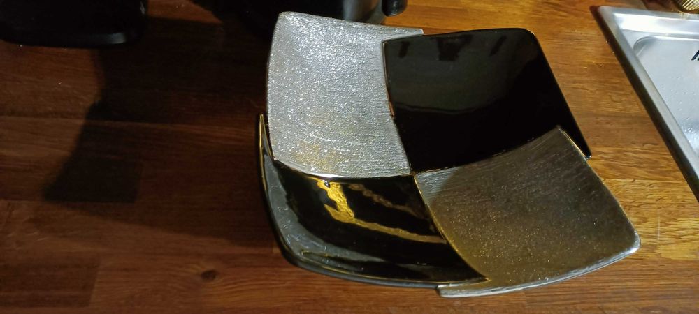 Półmisek Glamour czarno srebrny home&you