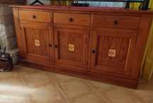 Aparador madeira maciça (estilo mexicano) c/ oferta conjunto garrafas