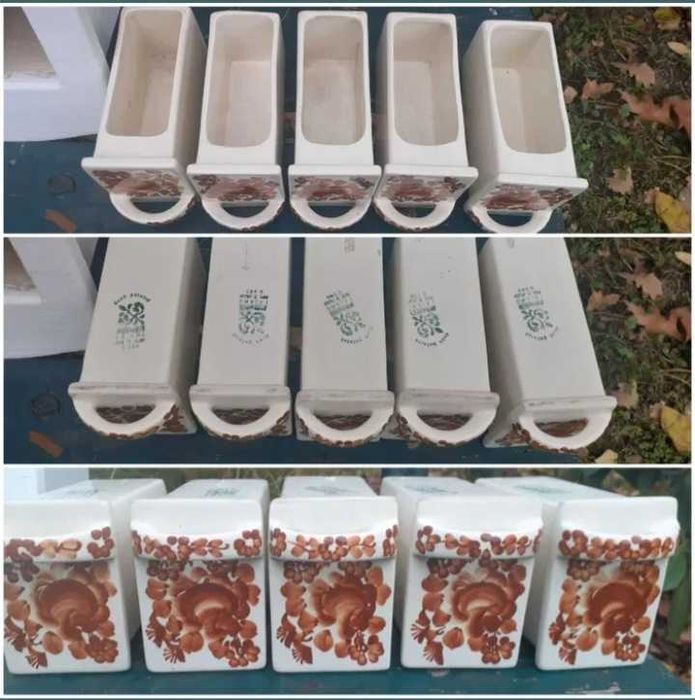 Półka drewniana z ceramicznymi szufladkami Włocławek