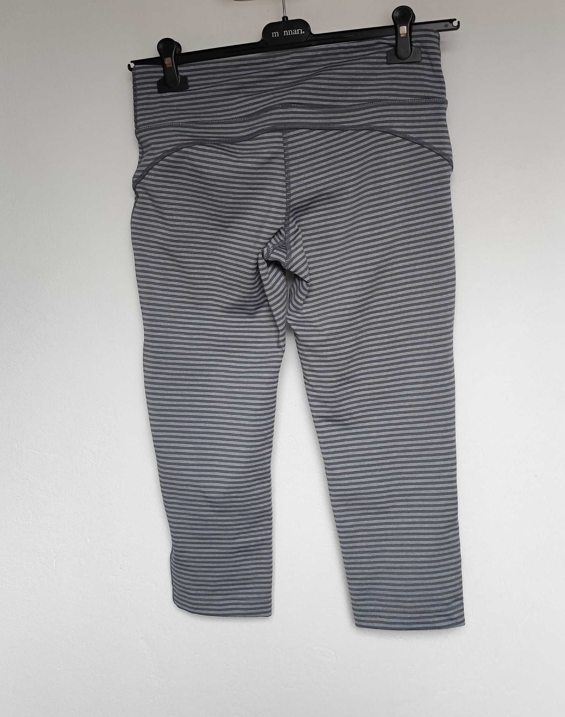Rybaczki Legginsy sportowe krótkie 3/4 paski fitness elastyczne getry