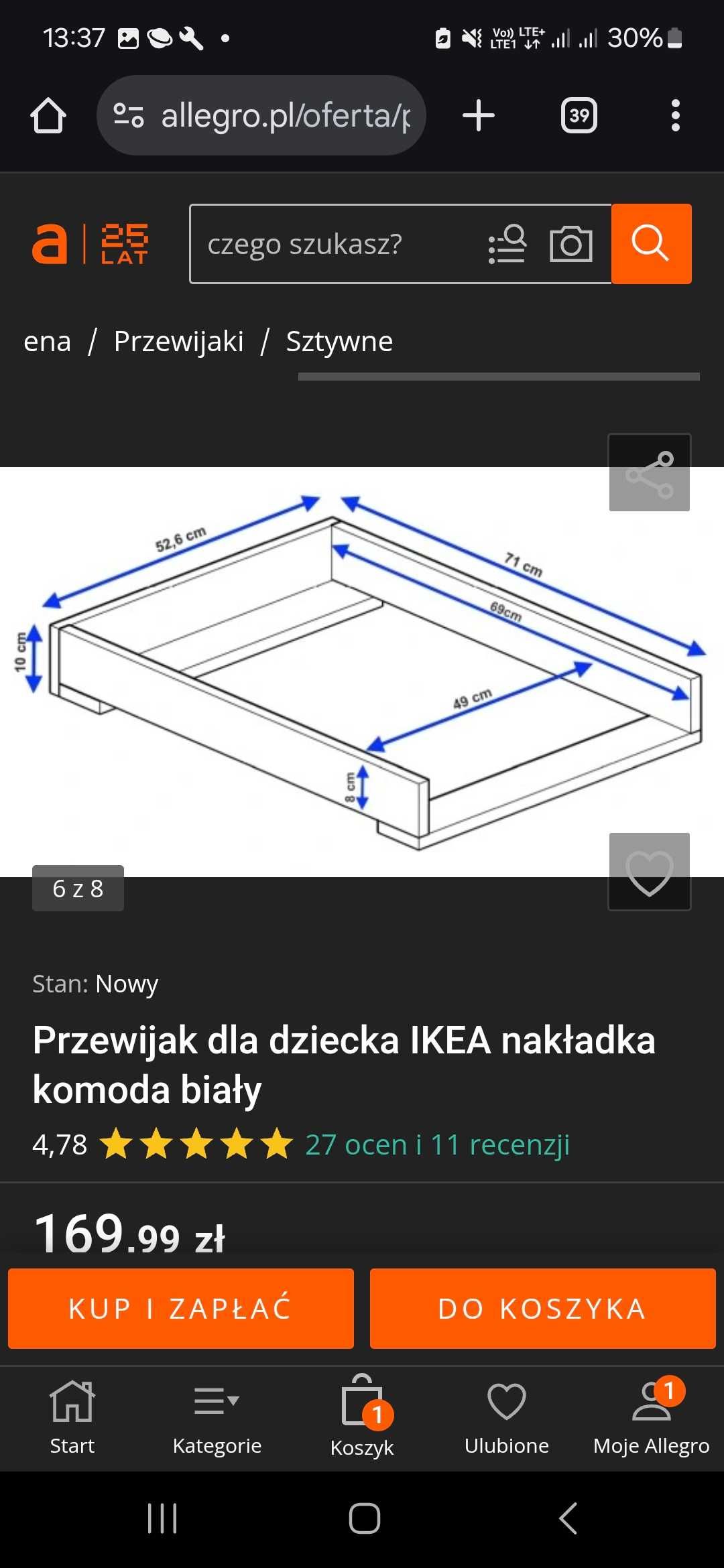 Przewijak z nakładką
