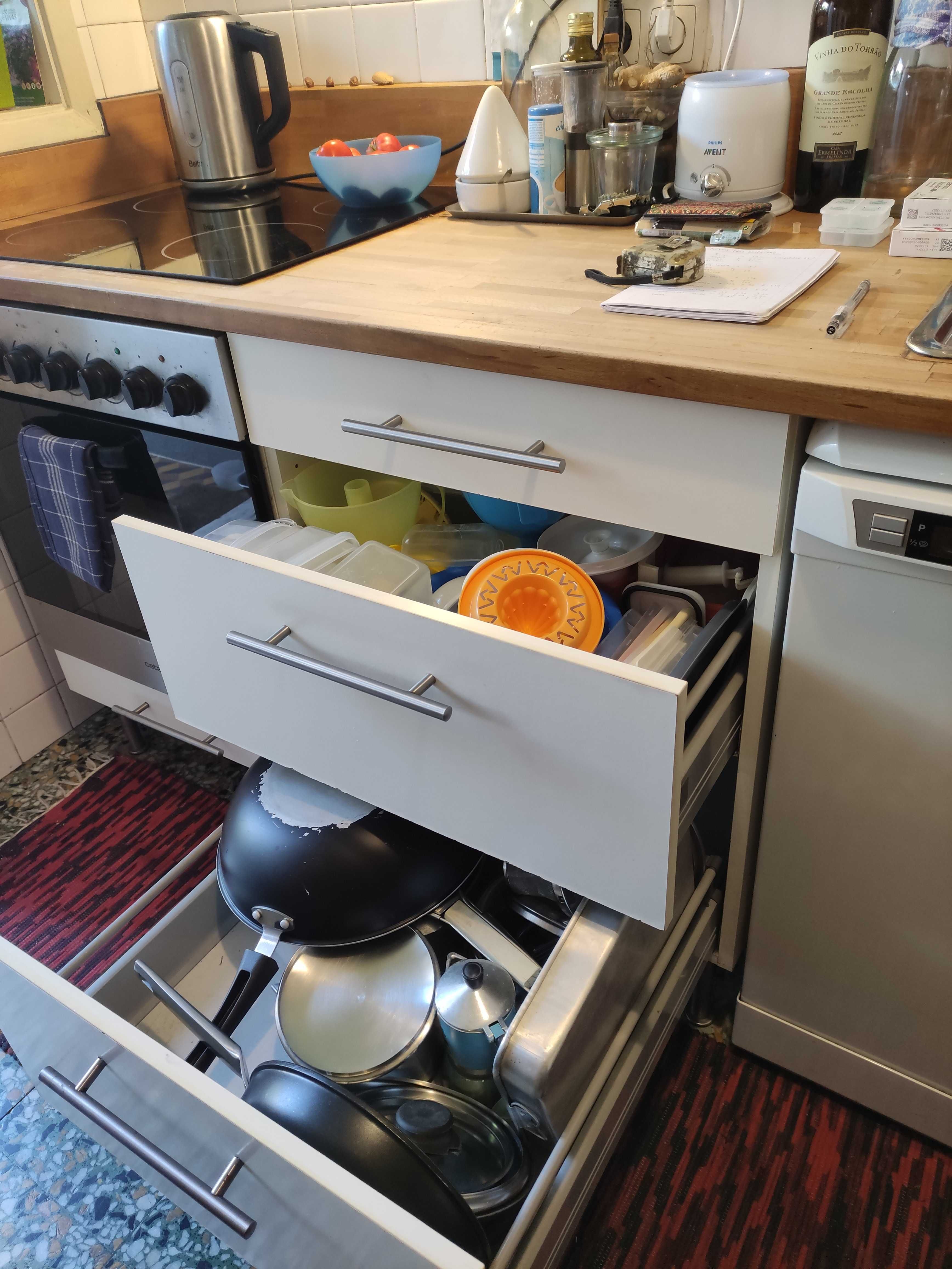 Armários de cozinha ikea 3 módulos usados