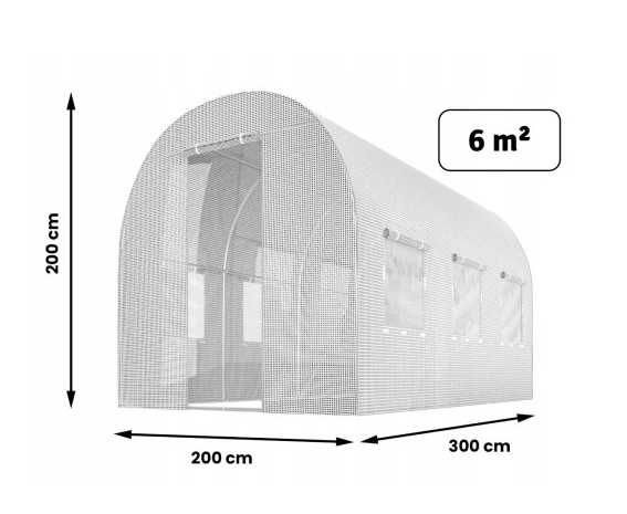 WYTRZYMAŁY tunel ogrodowy 300x200 z folią UV i oknami – HIT sezonu