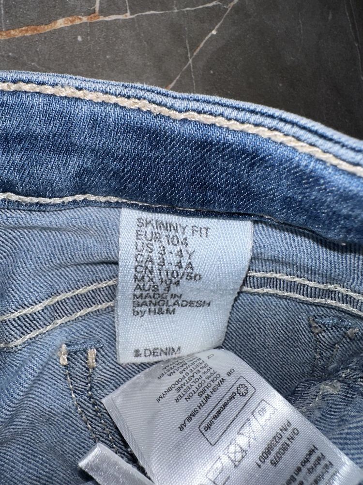 Spodnie jeansy rurki 3-4 latka H&M