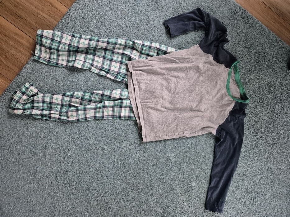 Piżama chłopięca krata, w kratę 146/152