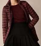 Kurtka puchowa Massimo dutti bordo naturalny puch taliowana rozmiar xs