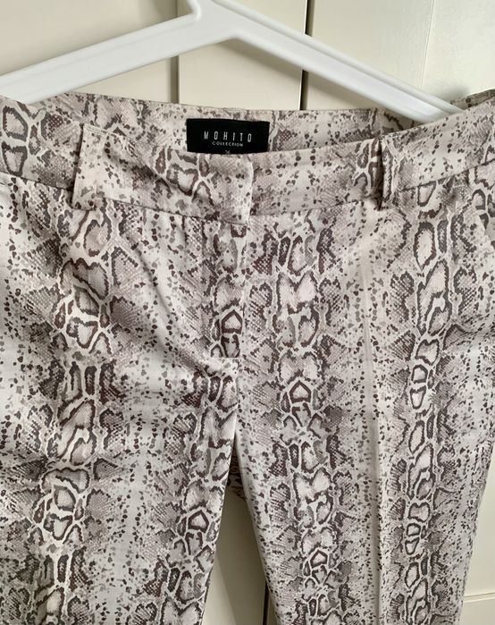 Super spodnie print zwierzęcy MOHITO rozm. 36 NOWE
