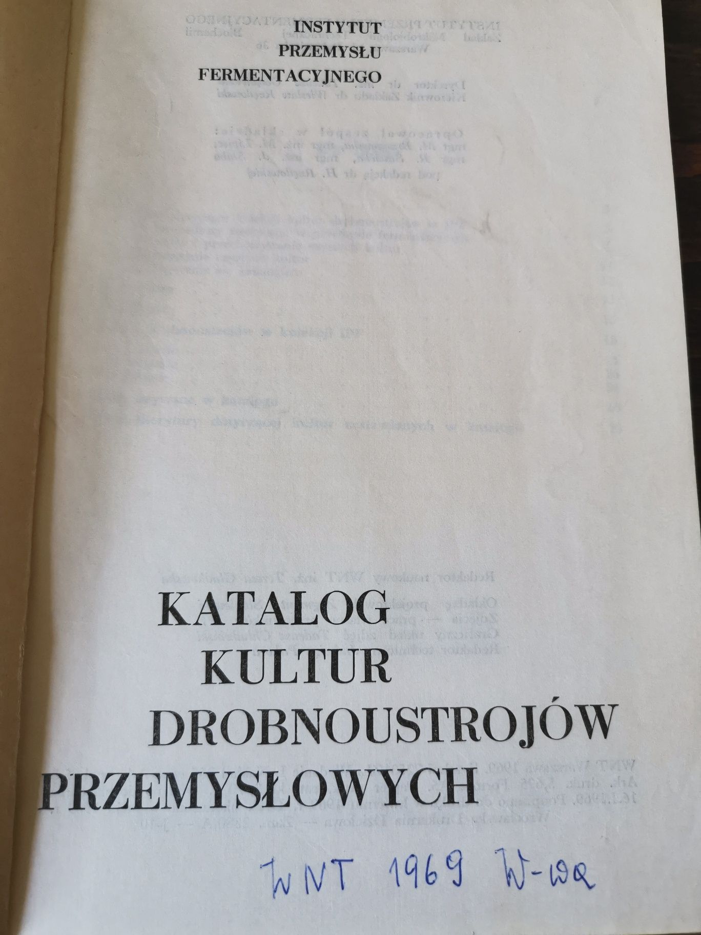 Katalog kultur drobnoustrojów przemysłowych,