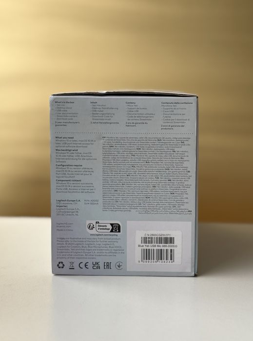 Студійний мікрофон Logitech Blue Yeti USB — новий