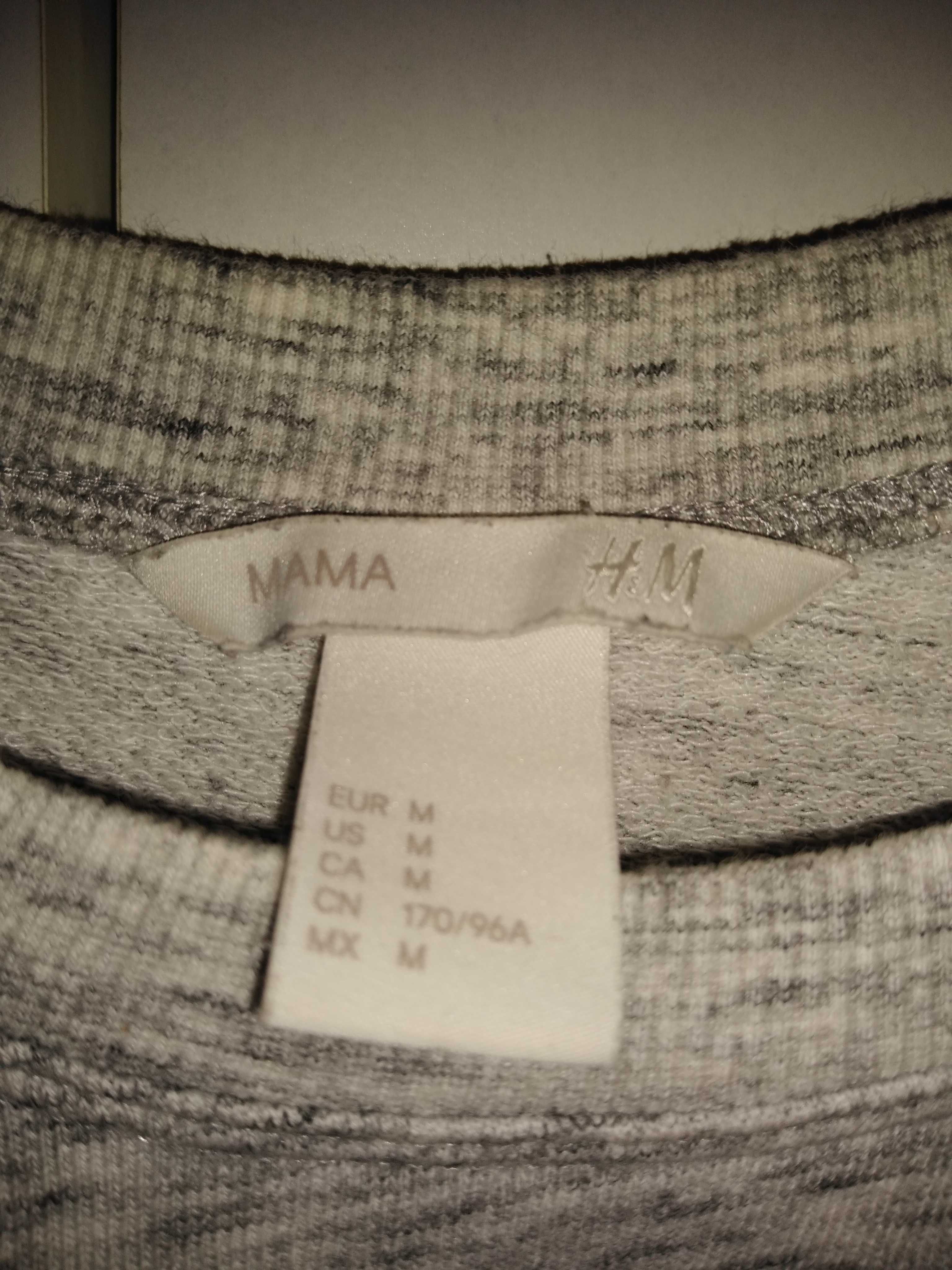 Sukienka ciążowa H&M bawełniana dresowa szara M