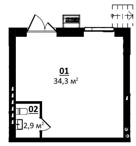 Продаж комерційного приміщення в ЖК CENTER, с. Білогородка