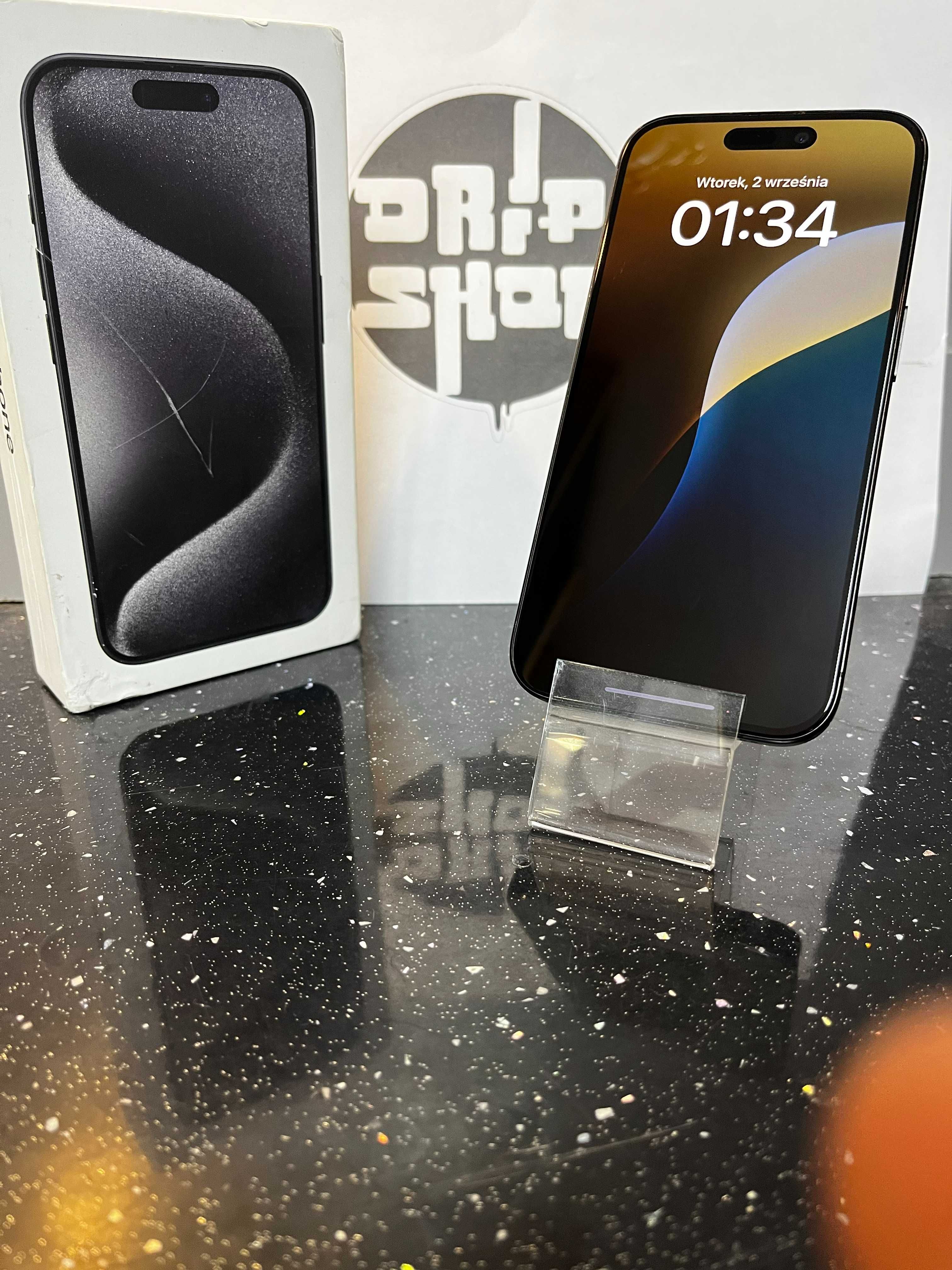 Iphone 15 Pro Czarny 128GB Bateria:91%/Gwarancja/SklepGSM/Lach