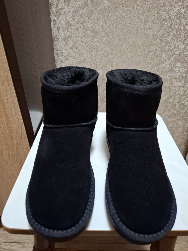 Угги замшевые низкие