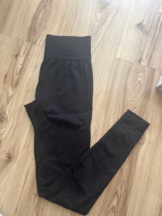 Legginsy bezszwowe do tańca dopasowane wygodne cienkie wysoki stan