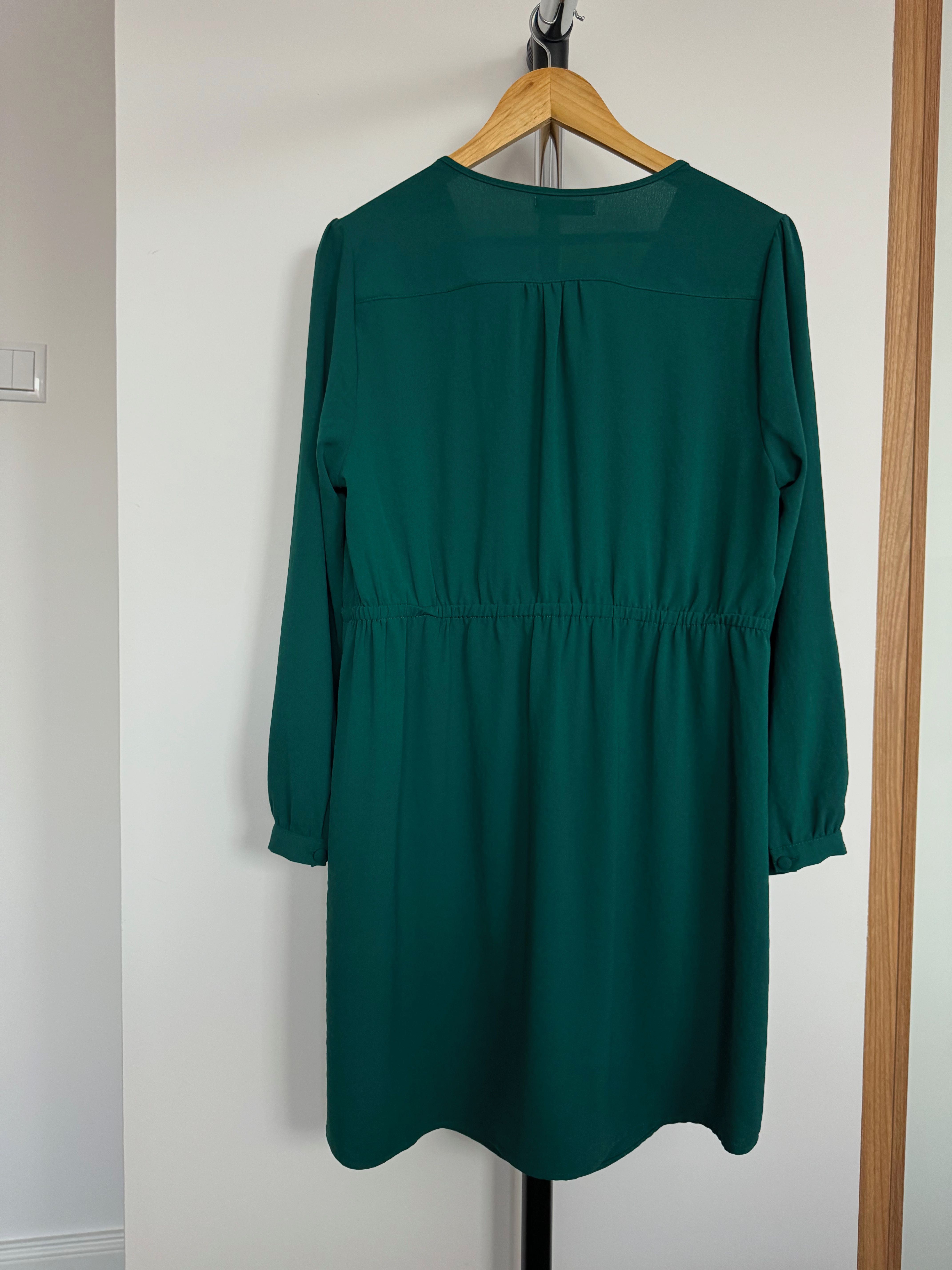 Sukienka Reserved, rozmiar 42, butelkowa zieleń