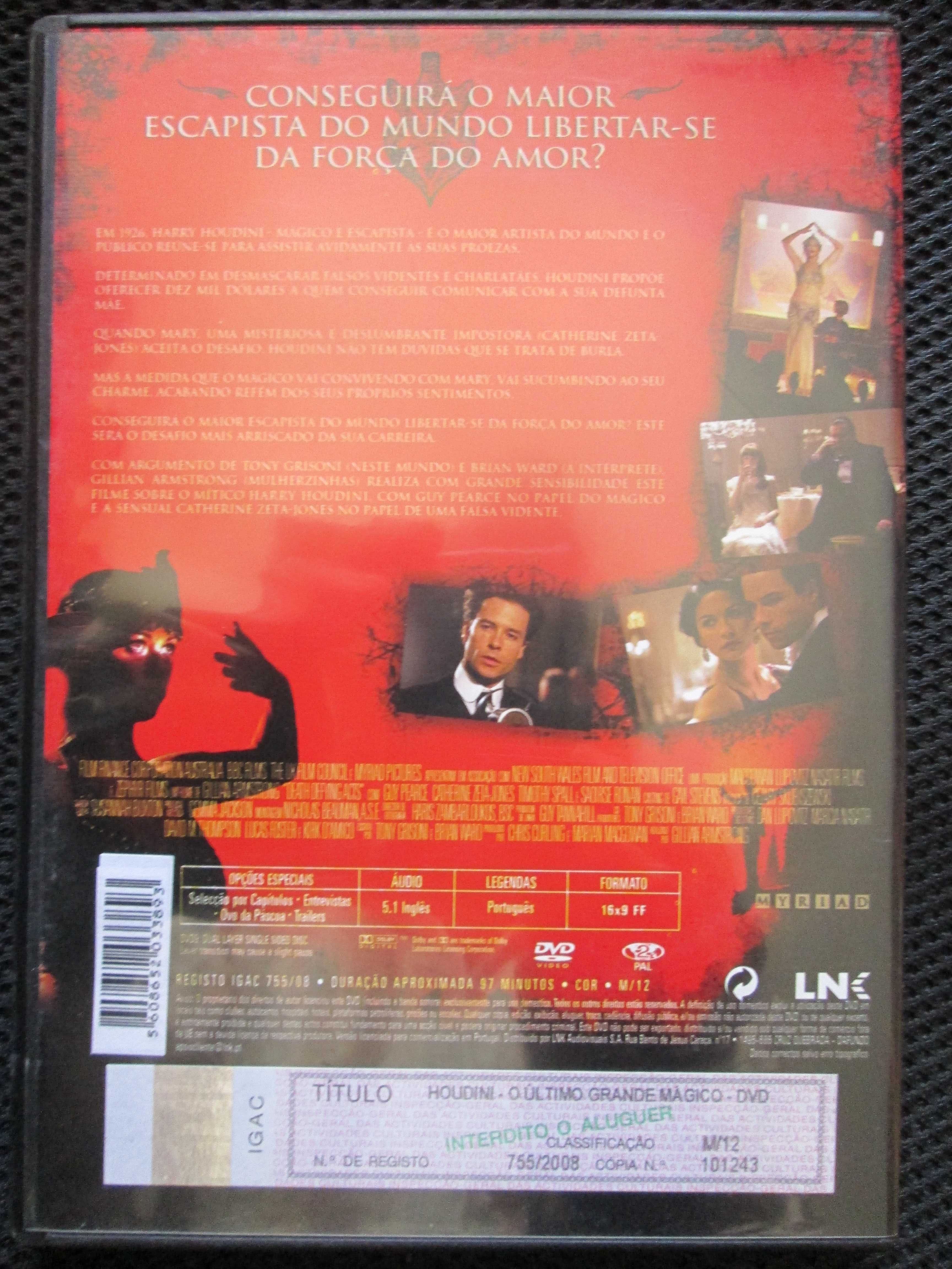 DVD Houdini - O Último Grande Mágico, com Catherine Zeta-Jones