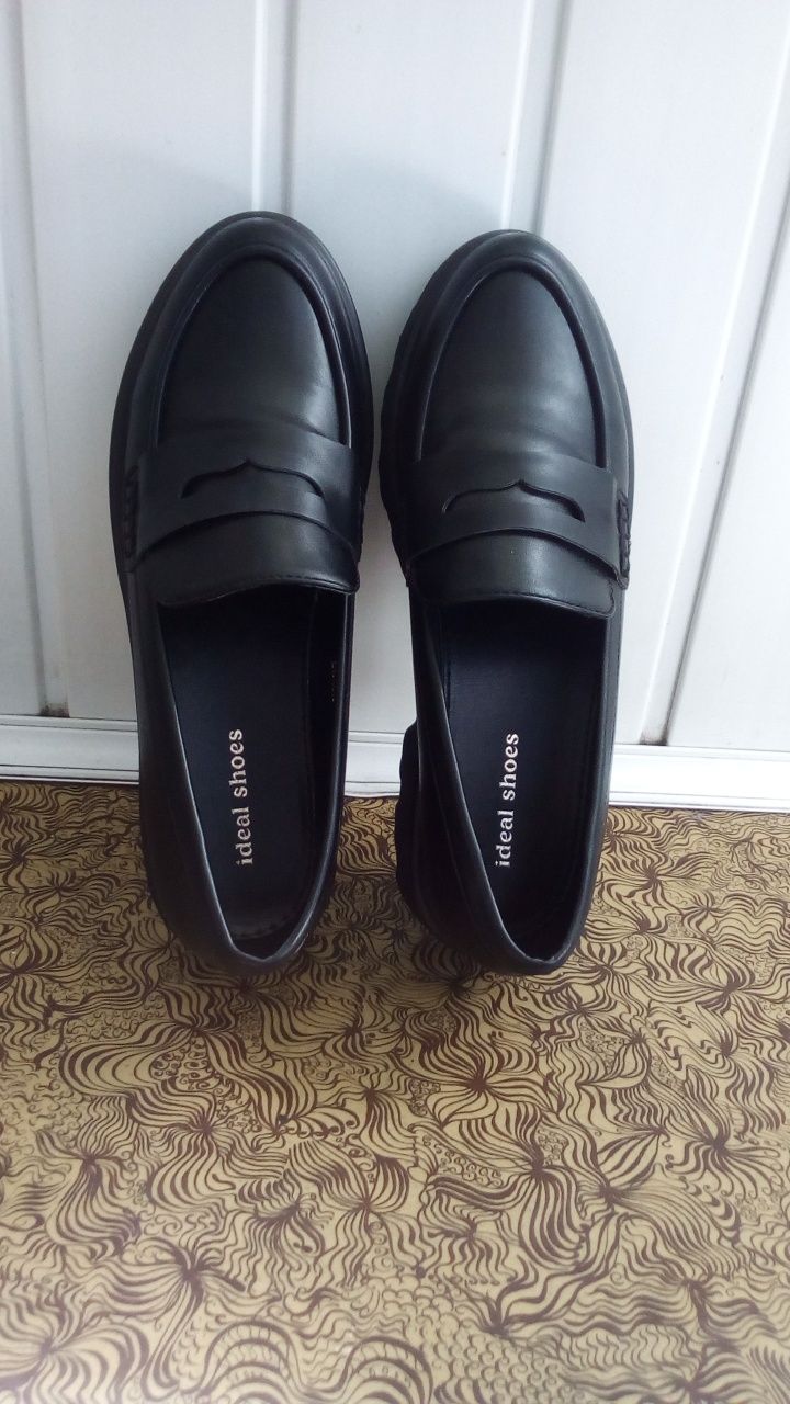Жіночі шкіряні мокасини Ideal Shoes р40, мокасины, лоферы, натур шкіра