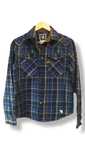 granatowa koszula w krate g star raw
