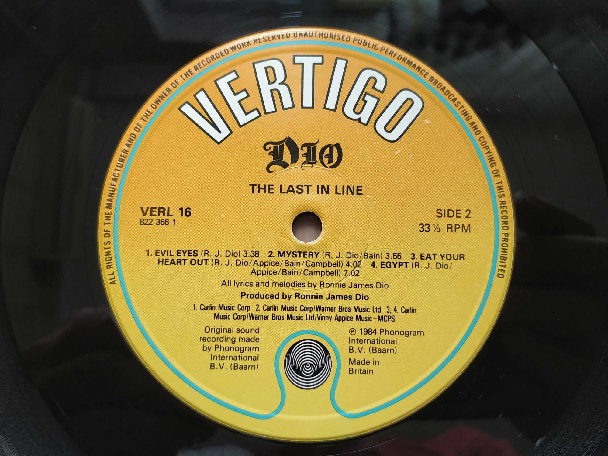 DIO - The Last In Line 1984 Original 1st UK Edition