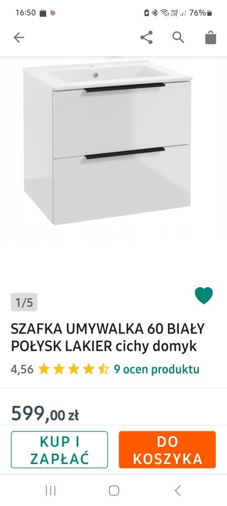 Szafka  łazienkowa z umywalka