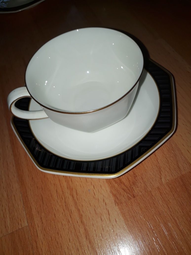 Piękna porcelana Villeroy&Boch Heinrich Black Pearl.Germany.11+15 szt.