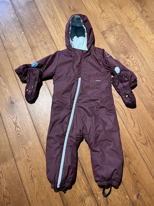 Zimowy kobinezon komplet z rękawicami Wedze 500 Warm Lugiklip